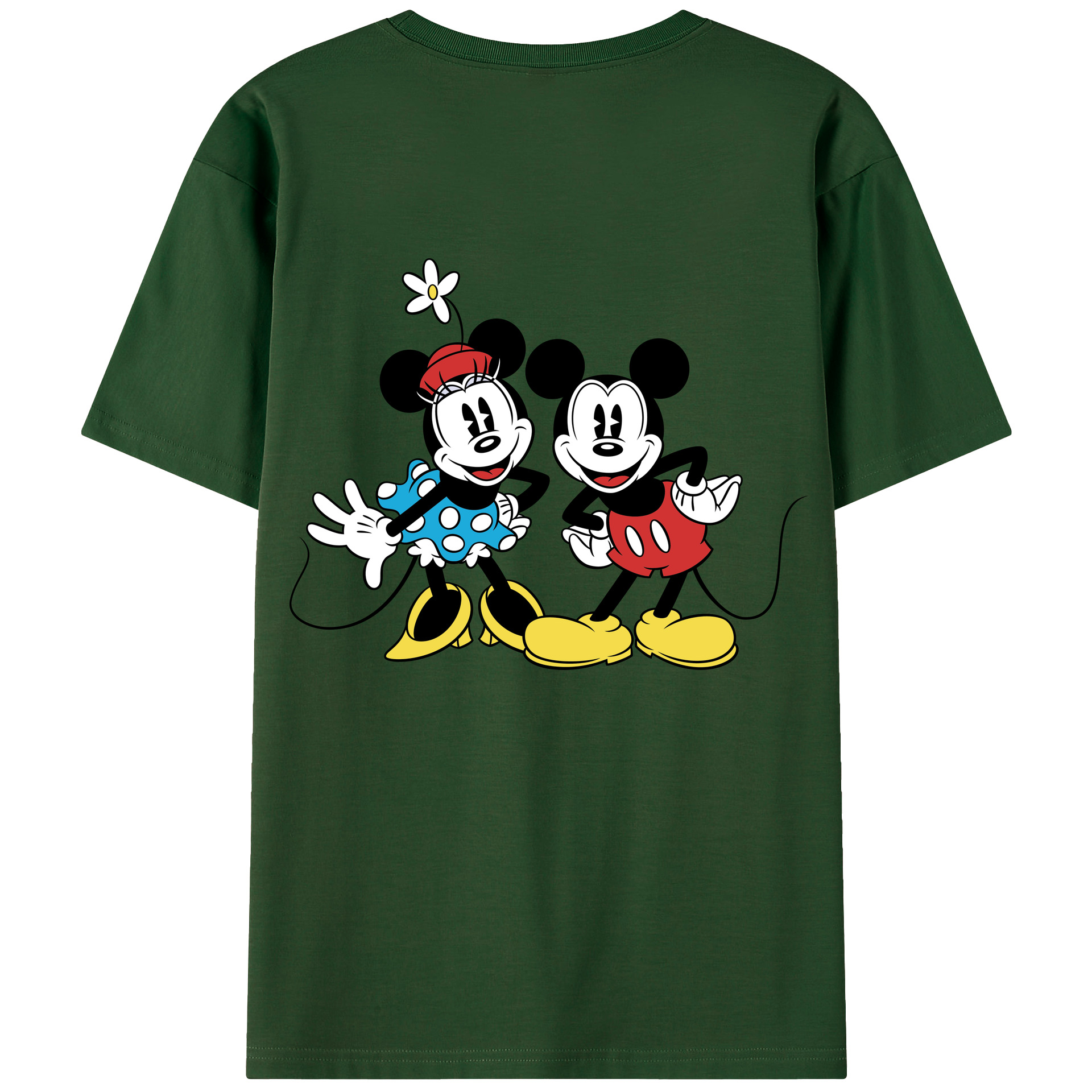 （画像用） ミッキーマウス Mickey Mouse 綿100％半袖Tシャツ（背面プリント）